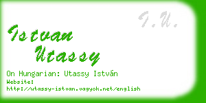 istvan utassy business card