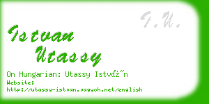 istvan utassy business card